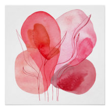 Abstrakt rosa Aquarellzusammensetzung
