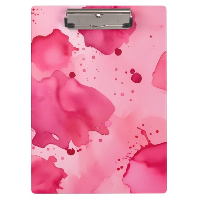 Abstrakt Rosa auf Rosa  Klemmbrett (Vorderseite)