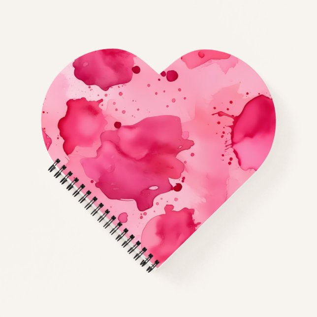 Abstrakt Rosa auf Rosa  Notizbuch (Vorderseite)