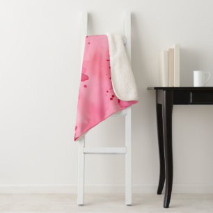 Abstrakt Rosa auf Rosa Sherpadecke