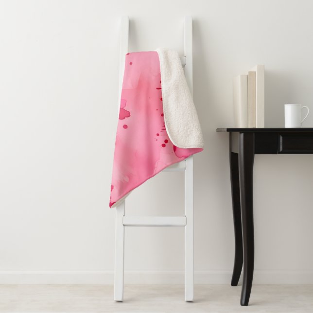 Abstrakt Rosa auf Rosa Sherpadecke (Beispiel)