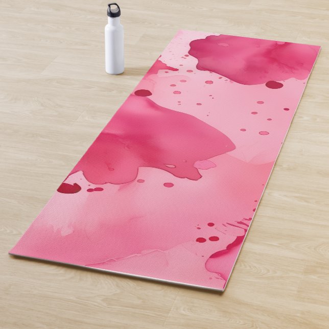 Abstrakt Rosa auf Rosa Yogamatte (Beispiel)