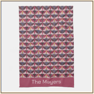 Abstrakt Rosa Blau Geschirrtuch