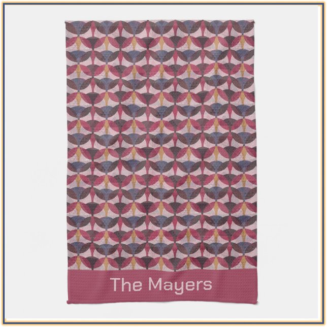 Abstrakt Rosa Blau Geschirrtuch (Von Creator hochgeladen)