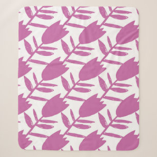 Abstrakt rosa Bluebell-Blume nahtlos auf Sherpadecke