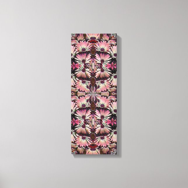 Abstrakt rosa Daisy Blume Muster Canvas drucken Leinwanddruck (Vorderseite)