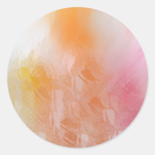 Abstrakt rosa, gelb-blau-farbige Vorlage Runder Aufkleber