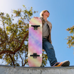 Abstrakt rosa Gelb und Lila Skateboard