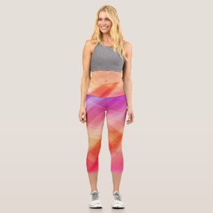 Abstrakt rosa geometrischer Hintergrund Capri Leggings
