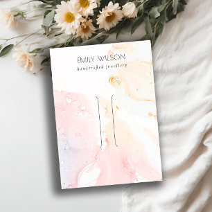 Abstrakt rosa Haarfärbeklammer Visitenkarte