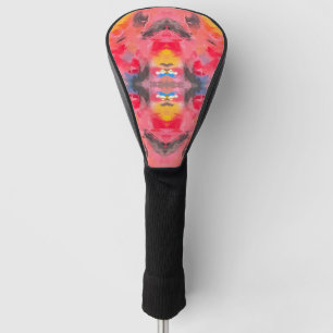 Abstrakt Rosa Kaleidoskop Golf Headcover