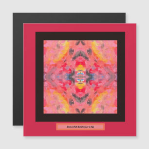 Abstrakt rosa Kaleidoskop-Magnet Magnetkarte
