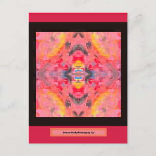 Abstrakt Rosa Kaleidoskop Postkarte