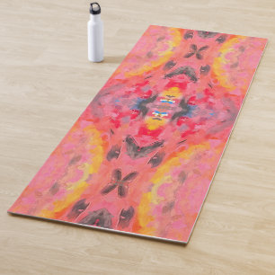 Abstrakt Rosa Kaleidoskop Yogamatte