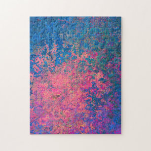 Abstrakt, rosa, Lila & blau, Alkoholtink Puzzle