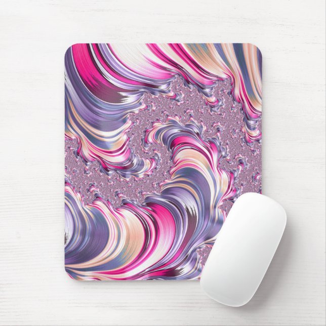 Abstrakt rosa Lila Fraktal Mousepad (Mit Mouse)