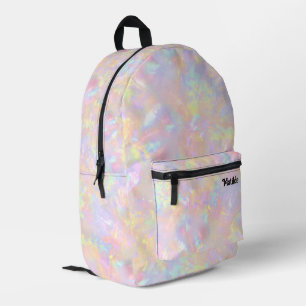 abstrakt rosa lila-gelbe Opal Bedruckter Rucksack