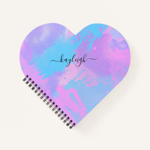 Abstrakt Rosa Lila Türkis Notizbuch