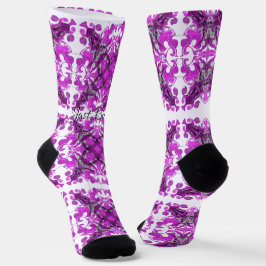 Abstrakt-rosa Mandala, psychedelischer Schmetterli Socken