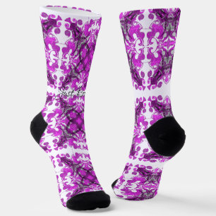 Abstrakt-rosa Mandala, psychedelischer Schmetterli Socken