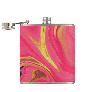 abstrakt rosa Muster Flachmann