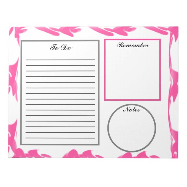 Abstrakt rosa notizblock (Vorderseite)