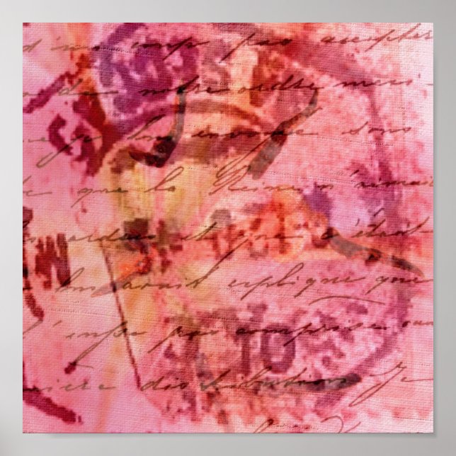 Abstrakt rosa poster (Vorne)