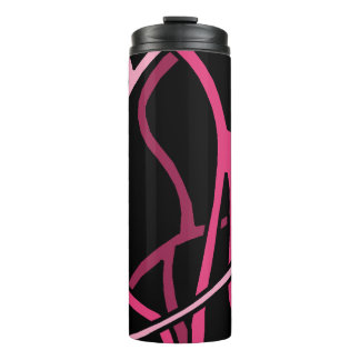 Abstrakt rosa Reben Thermosbecher