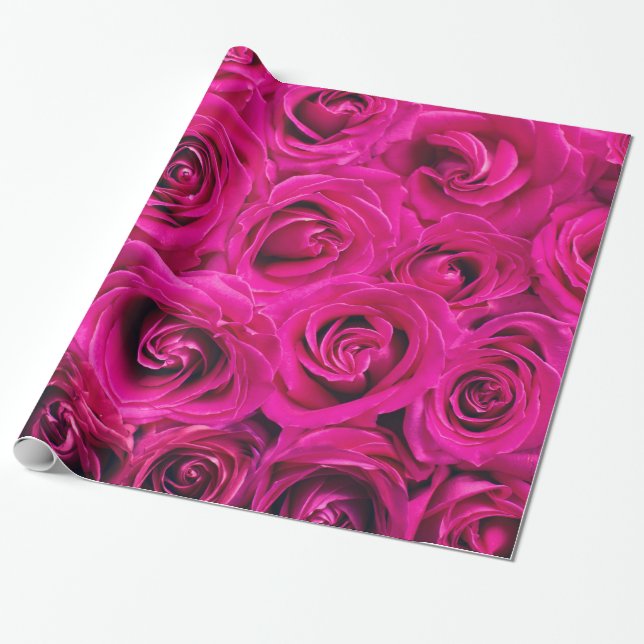 Abstrakt Rosa Rose Garten Elegante Geschenkpapier (Ungerollt)