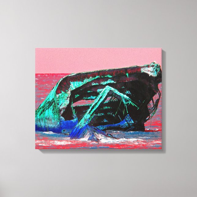 Abstrakt rosa Shipwrack Leinwanddruck (Vorderseite)