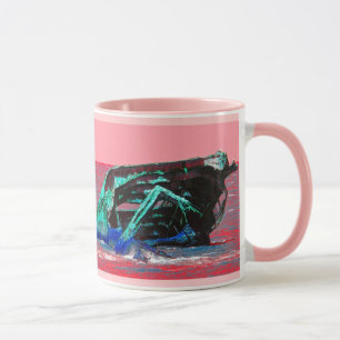 Abstrakt rosa Shipwrack Tasse