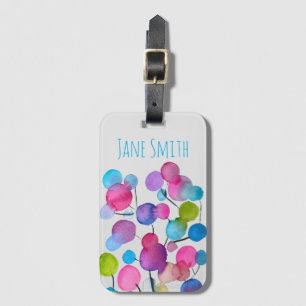 Abstrakt rosa Sommerbaumkunst Gepäckanhänger