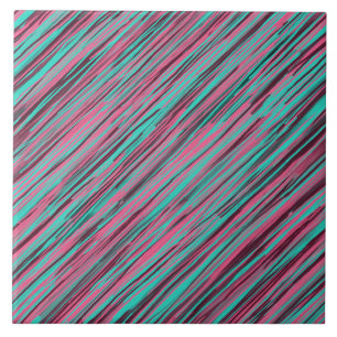 Abstrakt rosa und Aquamarin gestrichen Fliese