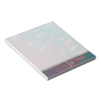 Abstrakt-rosa und aquamarine Federn Monogramm