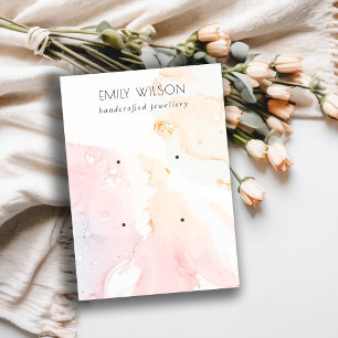 Abstrakt rosa Wasserfarbe 2 Ohrenanzeige Visitenkarte