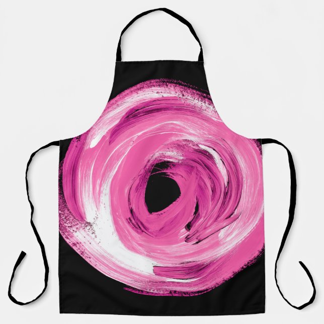 Abstrakt rosa Wasserfarbe Schürze (Vorderseite)