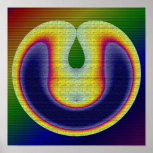 Abstrakt Rot-Gelb-Blaue Regenbogenfarben Poster