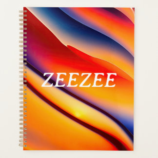 Abstrakt Rot, Orange und Blue Wavy Planer