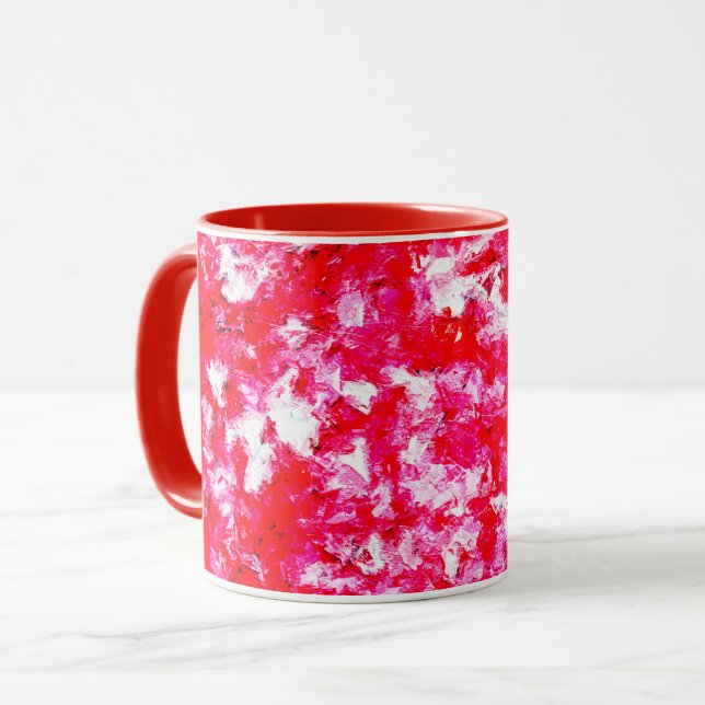 Abstrakt Rot und Rot Tasse (Vorderseite Links)