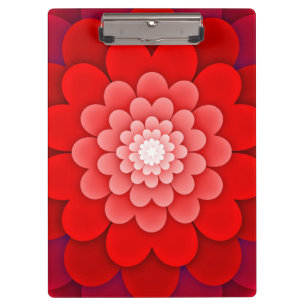Abstrakt-Rote Blume-58566 Klemmbrett
