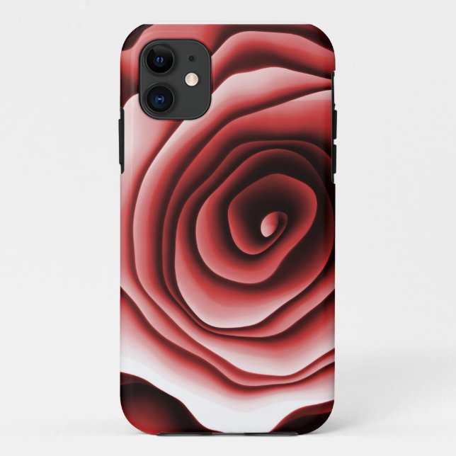 Abstrakt Rote Blume Elegante Moderne Case-Mate iPhone Hülle (Rückseite)
