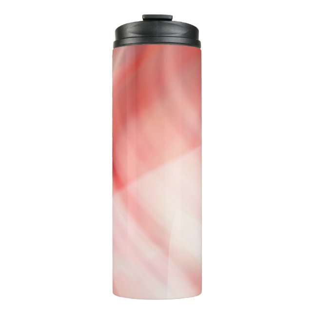 abstrakt roter und rosa Hintergrund mit weißen Rin Thermosbecher (Vorderseite)