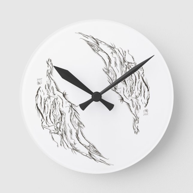 abstrakt runde wanduhr (Vorderseite)