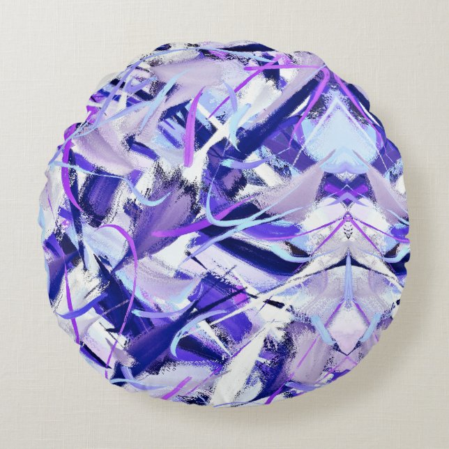 abstrakt rundes kissen (Vorderseite)