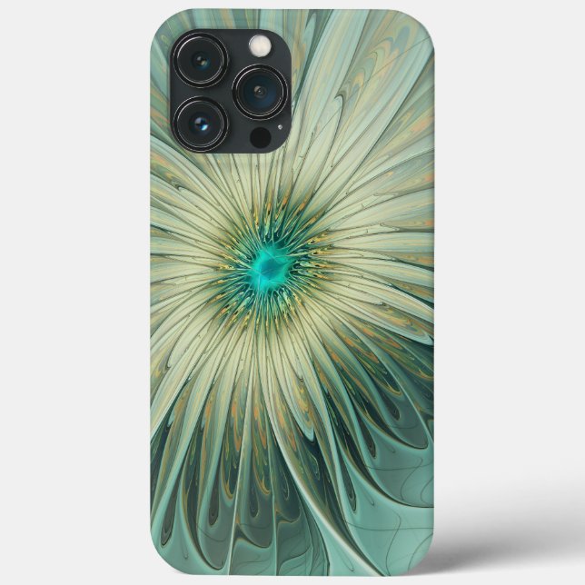 Abstrakt Sage Green Fantasy Blume Fraktal Kunst Case-Mate iPhone Hülle (Rückseite)