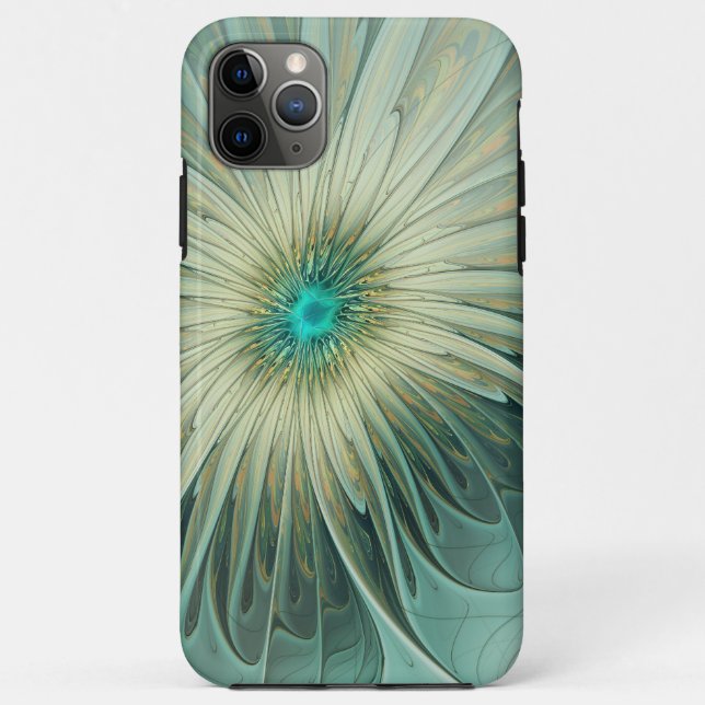Abstrakt Sage Green Fantasy Blume Fraktal Kunst Case-Mate iPhone Hülle (Rückseite)