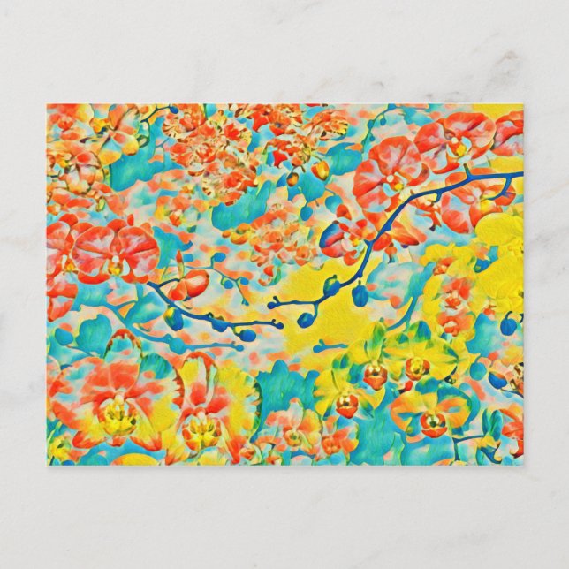 Abstrakt Sakura Spring Cherry Blossom Blumenbeere Postkarte (Vorderseite)