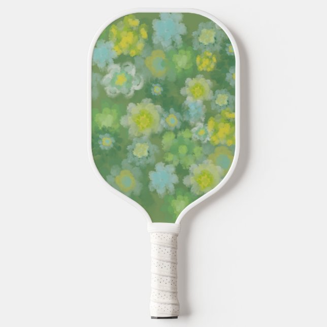 Abstrakt salzige Aquarellmalerei Pickleball Schläger (Vorderseite)