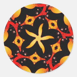 abstrakt-Schmetterlingsticker Runder Aufkleber