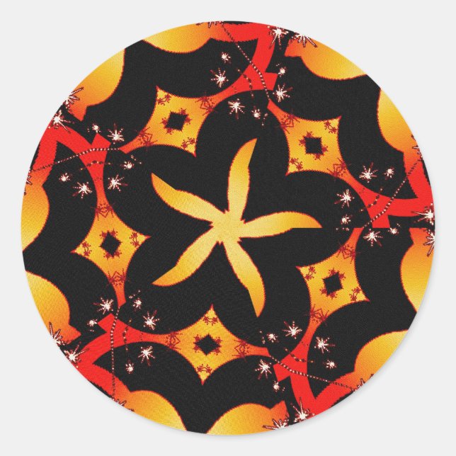 abstrakt-Schmetterlingsticker Runder Aufkleber (Vorderseite)